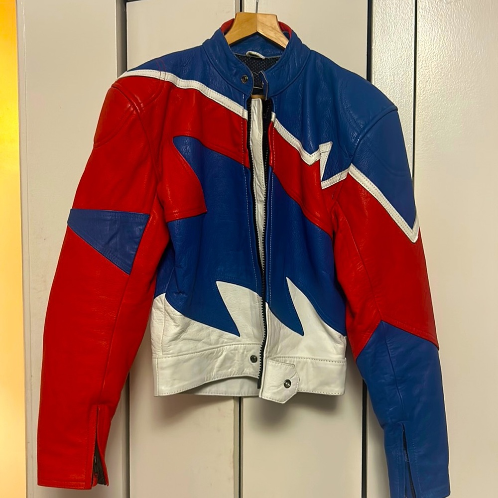 Sick leather vintage motocross jacket